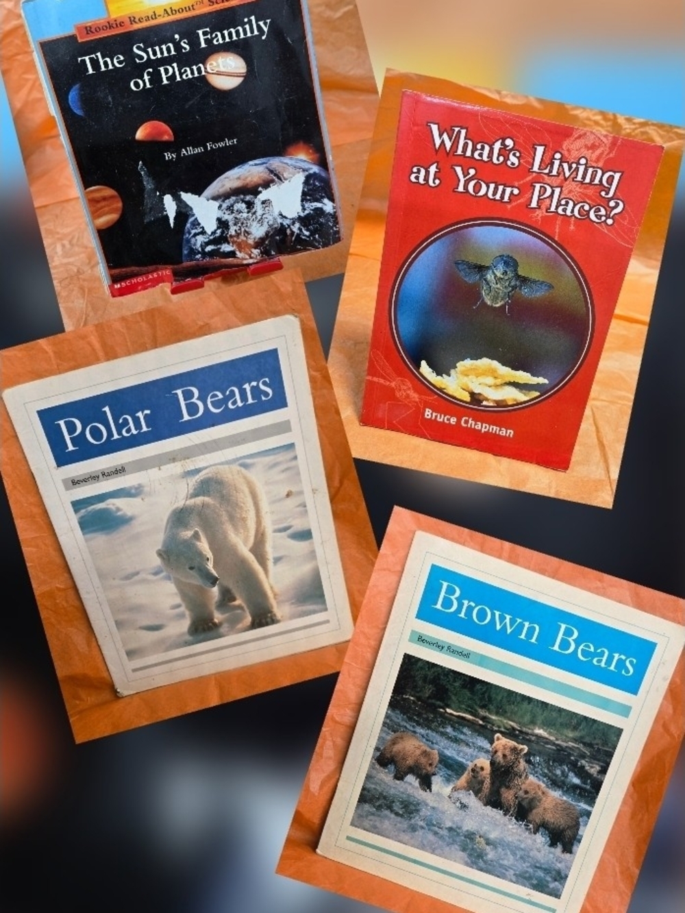 LOT 4 ROOKIE READ-ABOUT SCIENCE PM READERS BEARS PLANETS EARLY KIDS BOOKS